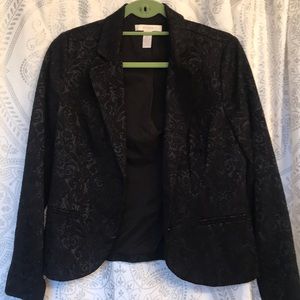Chico’s black embroidered blazer